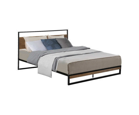 QUEEN RALPH METAL BED - BLACK