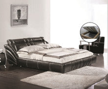 QUEEN ARION LEATHERETTE BED (A9099) WITH GAS LIFT UNDERBED STORAGE - ASSORTED COLOURS