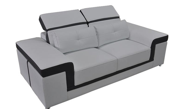 FLORAN (G8020D)  2 SEATER SOFA  B - ITALIAN TOP GRAIN LEATHER + PVC - CHOICE OF LEATHER AND ASSORTED COLOURS AVAILABLE