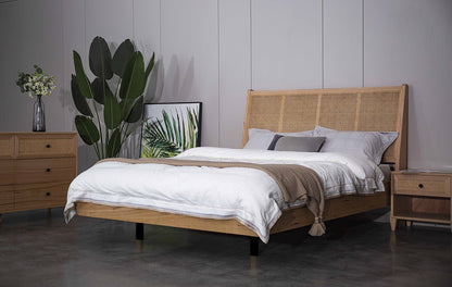 QUEEN BRAUN RATTAN (AUSSIE MADE) FLOATING BED - MESSMATE