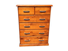 DENVER 6 DEEP DRAWERS TALLBOY - AS PICTURED