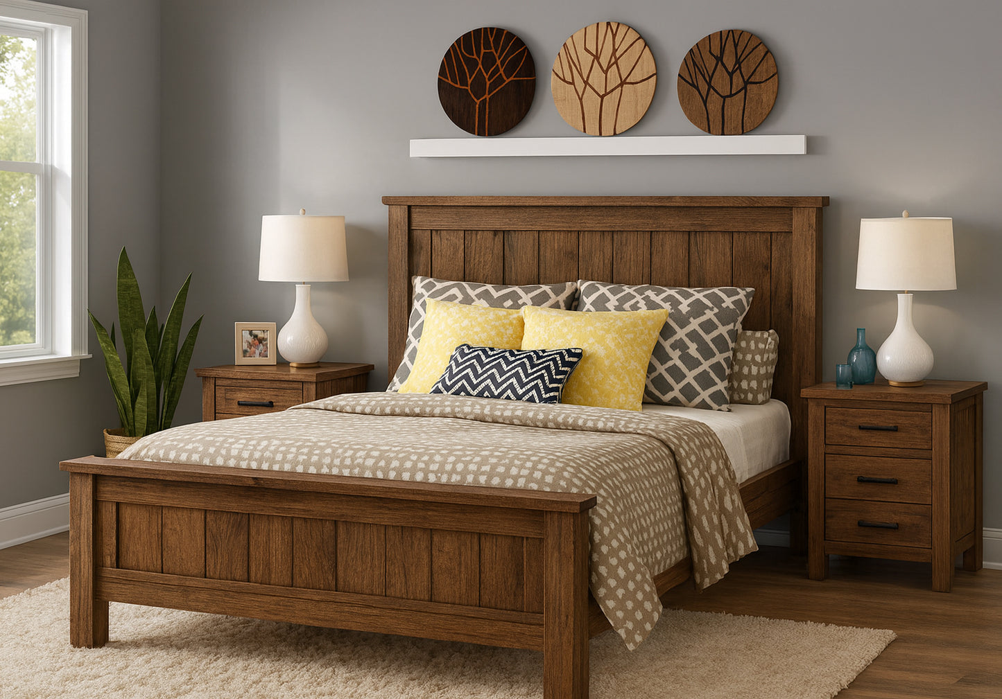 RADIUS (AUSSIE MADE) KING 6 PIECE (THE LOT) BEDROOM SUITE - ASSORTED COLOURS