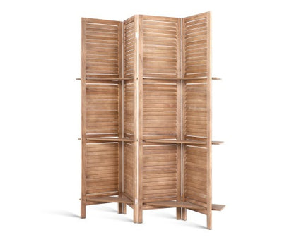 STINROM ROOM DIVIDER PRIVACY SCREEN  FOLDABLE 4  PARTITION STAND -  BROWN