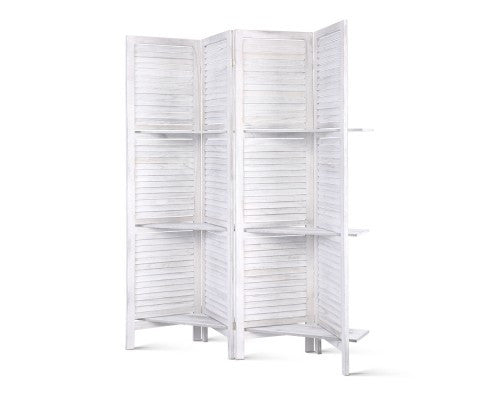 Stinrom Room Divider Privacy Screen Foldable Partition Stand - White