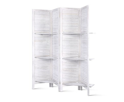 STINROM ROOM DIVIDER PRIVACY SCREEN  FOLDABLE  PARTITION STAND - WHITE