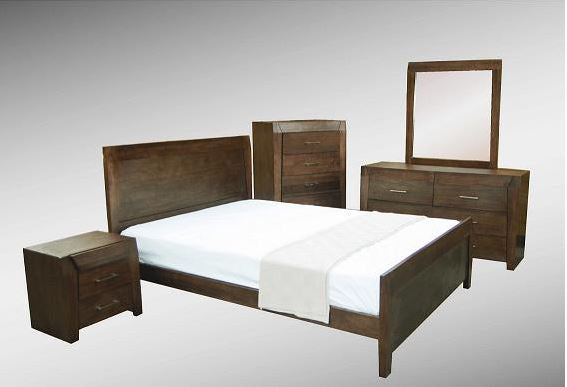 REBECCA (WD-002)  2 x DRAWER  BEDSIDE TABLE - ESPRESSO