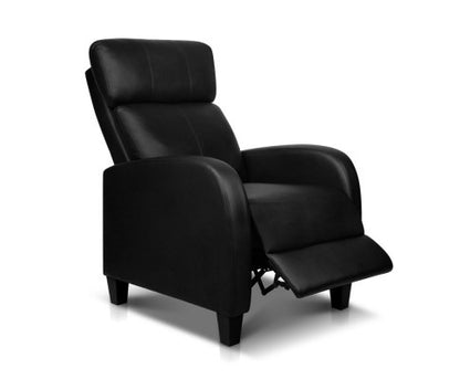 LANDRON LEATHERETTE  OFFICE CHAIR  - BLACK