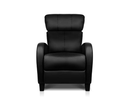 LANDRON LEATHERETTE  OFFICE CHAIR  - BLACK