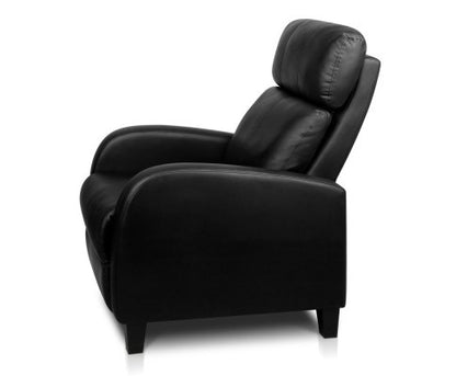 LANDRON LEATHERETTE  OFFICE CHAIR  - BLACK