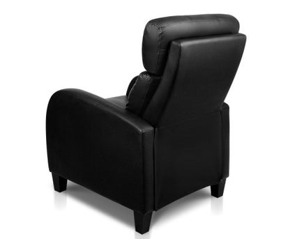 LANDRON LEATHERETTE  OFFICE CHAIR  - BLACK