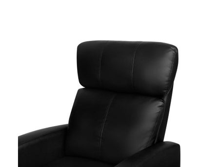 LANDRON LEATHERETTE  OFFICE CHAIR  - BLACK