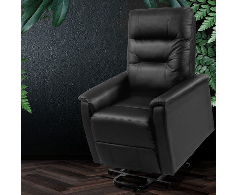 Elsinore Fabric Adjustable Recliner Chair - Black