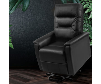 ELSINORE FABRIC ADJUSTABLE RECLINER CHAIR - BLACK