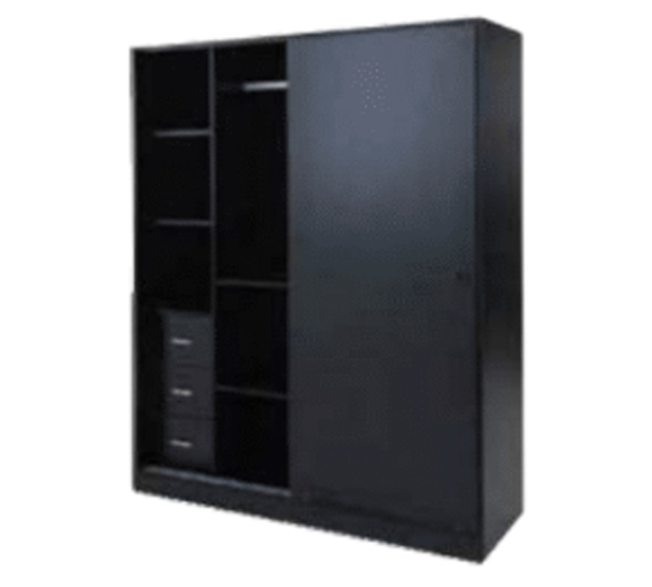 ALLEAH SLIDING DOOR WARDROBE - BLACK OR WHITE