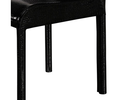 REINER (SET OF 2) LEATHERETTE DINING CHAIR - BLACK