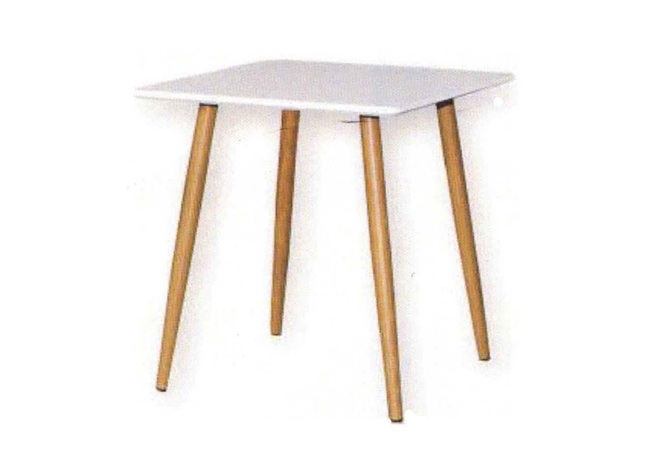 Retro Lamp Table 500(W) X 500(D) - Matte White