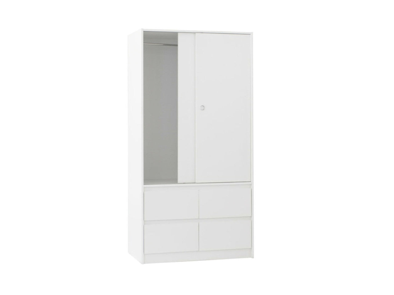 AMAZING 2 SLIDING DOOR / 4 DRAWER WARDROBE COLLECTION - ASSORTED COLOURS - STARTING FROM $349