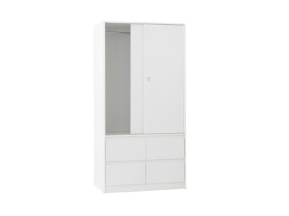 AMAZING 2 SLIDING DOOR / 4 DRAWER WARDROBE COLLECTION - ASSORTED COLOURS - STARTING FROM $349