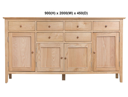 ROBINHOOD (AUSSIE MADE) BUFFET WITH 4 DOORS & 6 DRAWERS COLLECTION - TASSIE OAK COMBINATION - ASSORTED STAINED COLOURS - STARTING FROM $1899