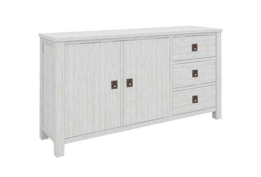 ROSEE BUFFET WITH 3 DRAWERS / 2 DOORS - BRUSHED WHITE