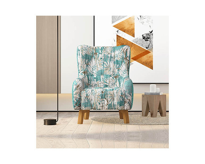 PINKY ARM CHAIR (PRINTING ON SEAT) - GREEN