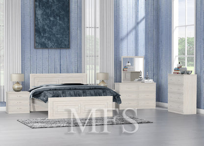 DOUBLE OR QUEEN SAMIRA (CUSTOM MADE) 5 PIECE (DRESSER) BEDROOM SUITE - ASSORTED COLOURS