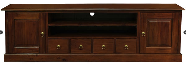 RUJI 2 DOOR / 4 DRAWER ENTERTAINMENT UNIT (SB 204 DW(M) - 600(H) x 2000(W) - MAHOGANY