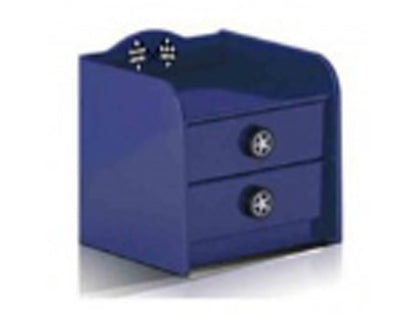 SINGLE SENNA/RACER RACING 3 PIECE CAR BEDROOM SUITE - BLUE