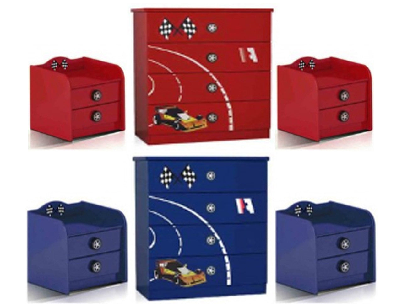 Senna/racer 3 Piece Chest Set - Red Or Blue