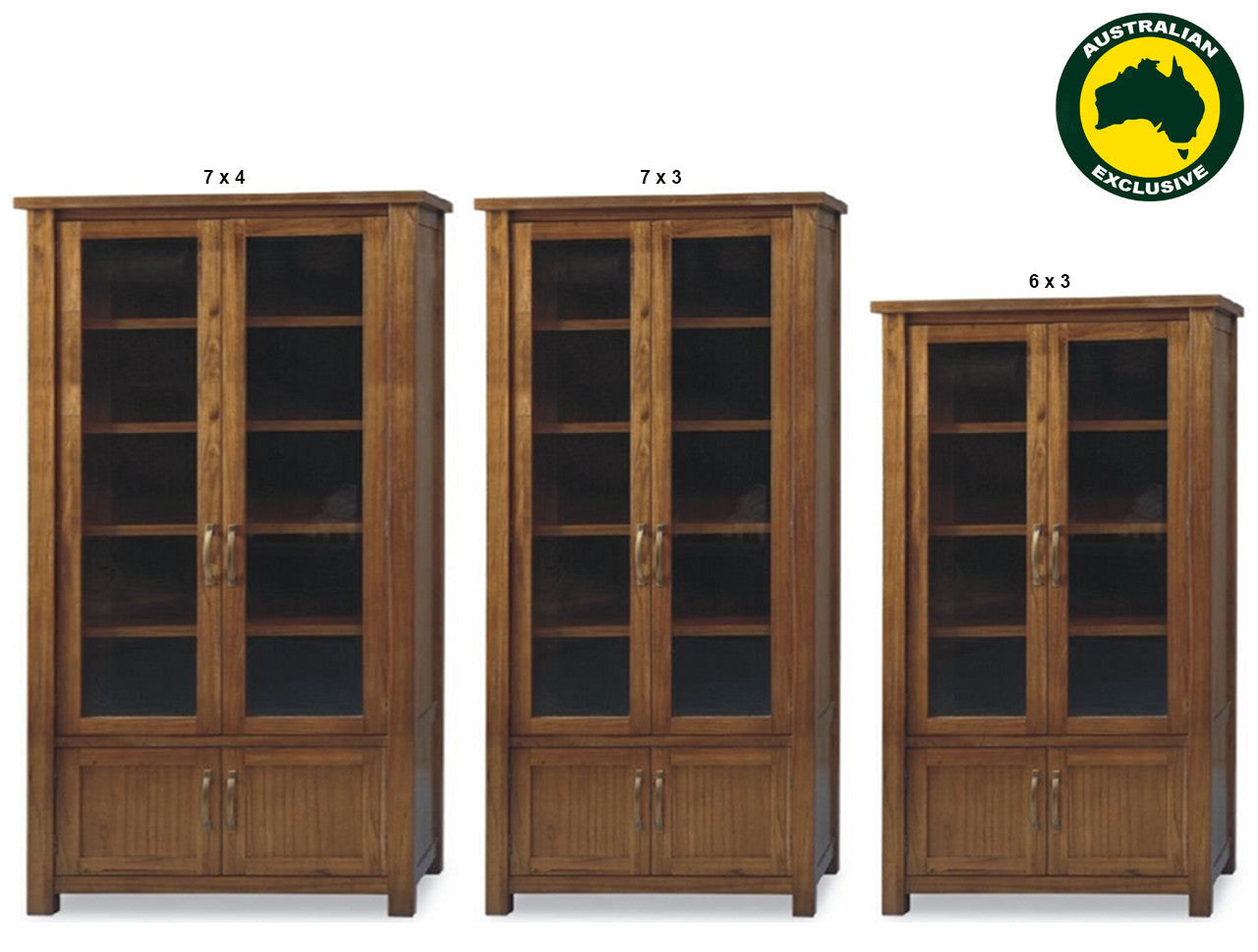Radius (AUSSIE MADE) Library Unit Collection - Tassie Oak Combination - Assorted Stained Colours