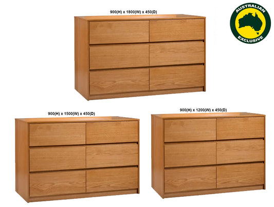 Reginald (AUSSIE MADE) Lowboy Collection - Tassie Oak Combination - Assorted Stained Colours