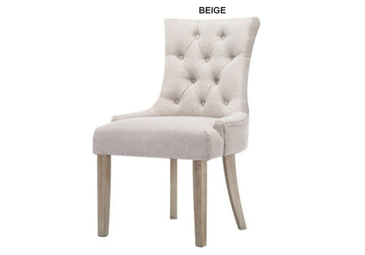 RETRO FRENCH PROVINCIAL FABRIC DINING CHAIR - ASSORTED COLOURS