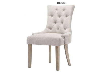 RETRO FRENCH PROVINCIAL FABRIC DINING CHAIR - ASSORTED COLOURS