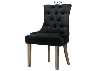 RETRO FRENCH PROVINCIAL FABRIC DINING CHAIR - ASSORTED COLOURS
