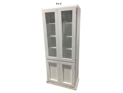 RETRO (AUSSIE MADE) 4 DOOR SOLID TIMBER LIBRARY UNIT COLLECTION - ASSORTED PAINTED COLOURS - STARTING FROM $1199