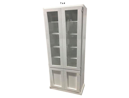 RETRO (AUSSIE MADE) 4 DOOR SOLID TIMBER LIBRARY UNIT COLLECTION - ASSORTED PAINTED COLOURS - STARTING FROM $1199
