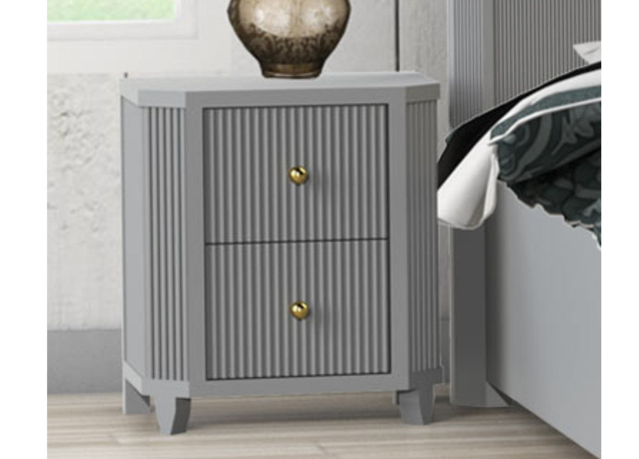 Ritz (CUSTOM MADE) 2 Drawer Bedside Table - Assorted Colours