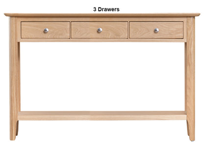 ROBINHOOD (AUSSIE MADE) CONSOLE HALLWAY TABLE WITH DRAWER COLLECTION - ASSORTED STAINED COLOURS - STARTING FROM $699