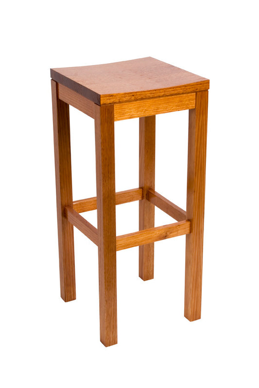 ROME BAR STOOL WITH TIMBER SEAT (ROM B 200 S) - SEAT: 830(H) - ANTIQUE OAK