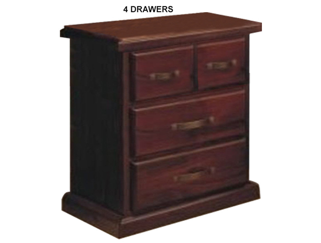 RUSTIC (AUSSIE MADE) BEDSIDE TABLE COLLECTION - ASSORTED STAINED COLOURS - STARTING FROM $399