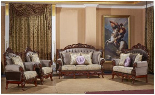SOFIA SOFA FABRIC LOUNGE SUITE 3+ 1+1 - AS PICTURED