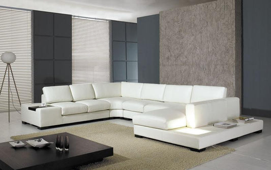 ALAINA CHAISE LOUNGE( MODEL-S306) IN TOP GRAIN LEATHER + PVC - ASSORTED COLOURS