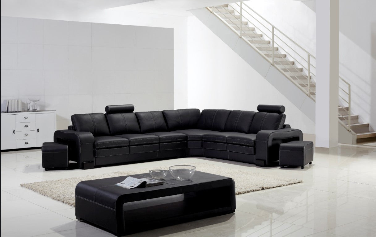 Morrigan Chaise Lounge(MODEL-S733B) In Top Grain Leather + Pvc - Assorted Colours