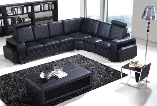 Prescott Chaise Lounge(MODEL-S337C) In Top Grain Leather + Pvc - Assorted Colours