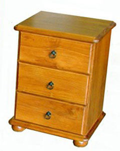 SAHARA (AUSSIE MADE)  CSH103 3 DRAWER BEDSIDE - ASSORTED COLOURS AVAILABLE