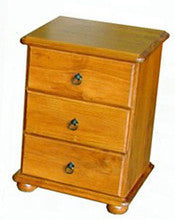 SAHARA (AUSSIE MADE)  CSH103 3 DRAWER BEDSIDE - ASSORTED COLOURS AVAILABLE