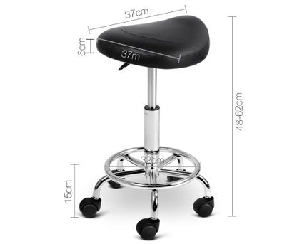 ANDERSEN PU LEATHER SWIVEL SALON STOOL - BLACK