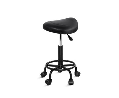 ANDERSEN PU LEATHER GAS  LIFT SALON STOOL - BLACK