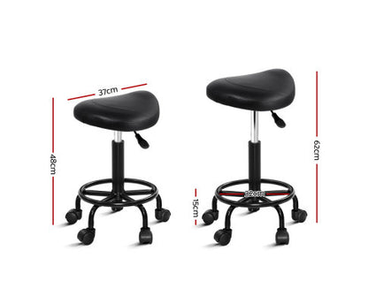 ANDERSEN PU LEATHER GAS  LIFT SALON STOOL - BLACK