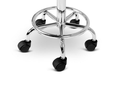 CALLAHAN PU LEATHER SWIVEL SALON STOOL - BLACK